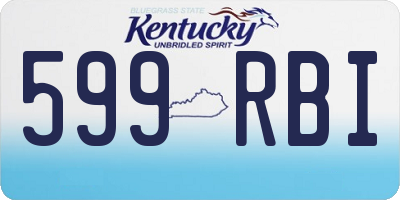 KY license plate 599RBI