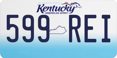 KY license plate 599REI