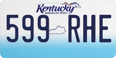 KY license plate 599RHE