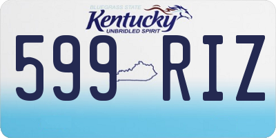 KY license plate 599RIZ