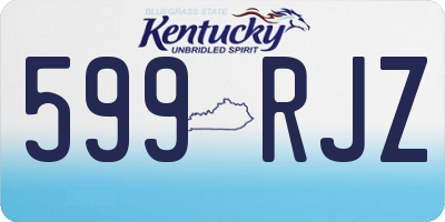 KY license plate 599RJZ