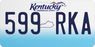 KY license plate 599RKA