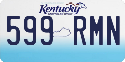 KY license plate 599RMN