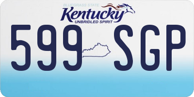 KY license plate 599SGP