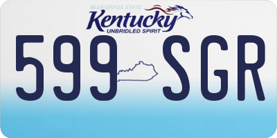 KY license plate 599SGR