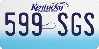 KY license plate 599SGS