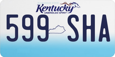 KY license plate 599SHA