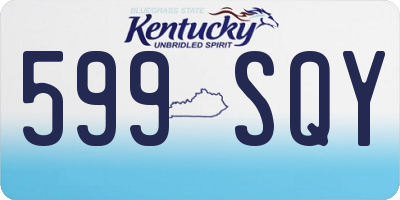 KY license plate 599SQY