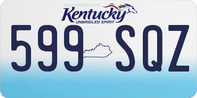 KY license plate 599SQZ