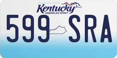 KY license plate 599SRA