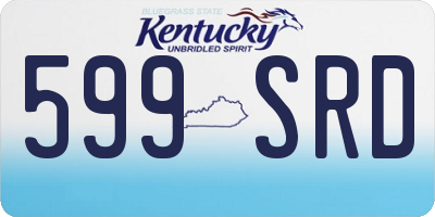 KY license plate 599SRD