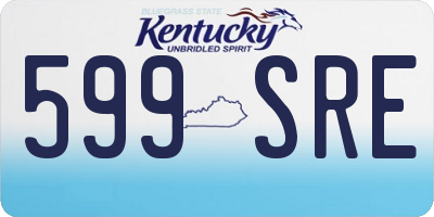 KY license plate 599SRE