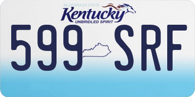 KY license plate 599SRF