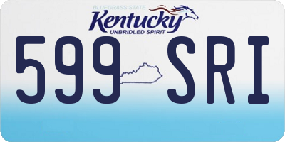 KY license plate 599SRI