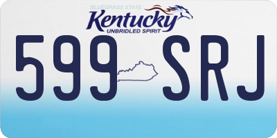 KY license plate 599SRJ