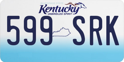 KY license plate 599SRK