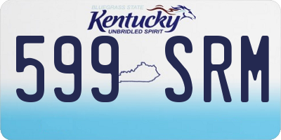 KY license plate 599SRM
