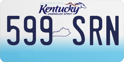 KY license plate 599SRN
