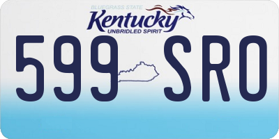 KY license plate 599SRO