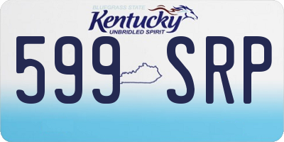 KY license plate 599SRP