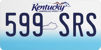 KY license plate 599SRS
