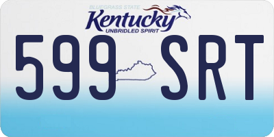 KY license plate 599SRT