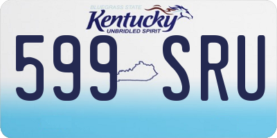 KY license plate 599SRU