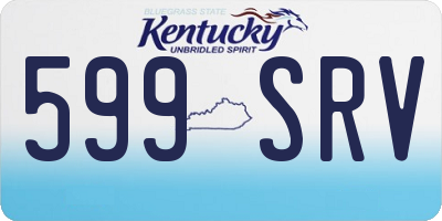 KY license plate 599SRV