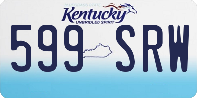KY license plate 599SRW