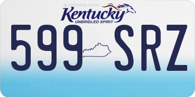 KY license plate 599SRZ