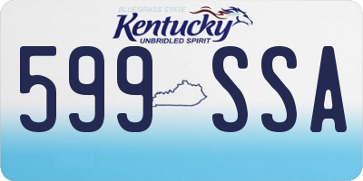 KY license plate 599SSA