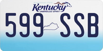 KY license plate 599SSB
