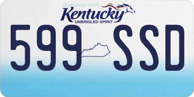 KY license plate 599SSD