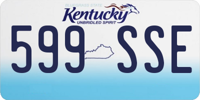 KY license plate 599SSE