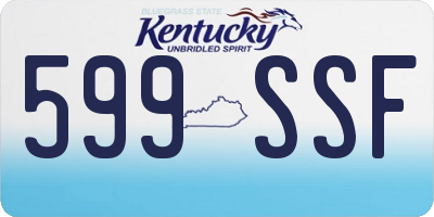 KY license plate 599SSF