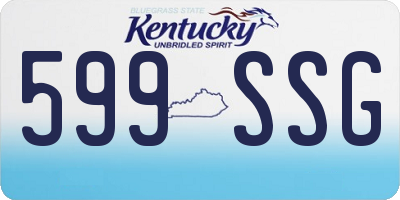 KY license plate 599SSG