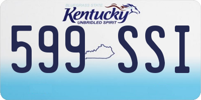 KY license plate 599SSI