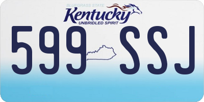 KY license plate 599SSJ