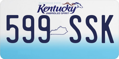KY license plate 599SSK
