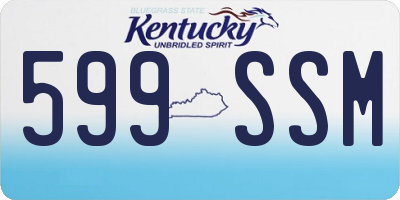 KY license plate 599SSM