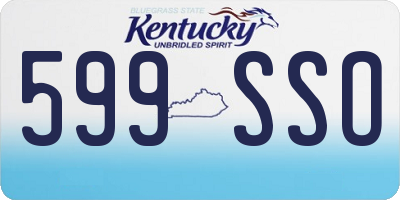 KY license plate 599SSO