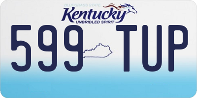 KY license plate 599TUP