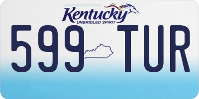 KY license plate 599TUR
