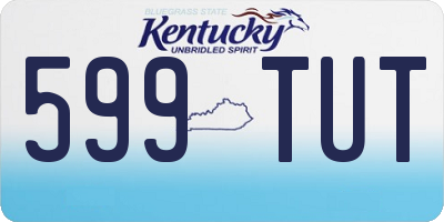 KY license plate 599TUT