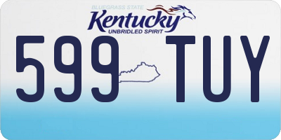 KY license plate 599TUY