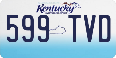 KY license plate 599TVD