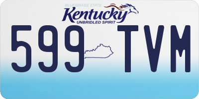 KY license plate 599TVM