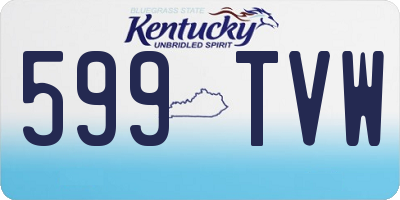 KY license plate 599TVW