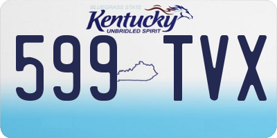 KY license plate 599TVX