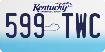 KY license plate 599TWC